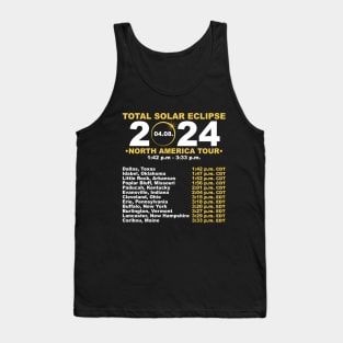 2024 Total Solar Eclipse April 8 Path Of The Eclipse Tank Top